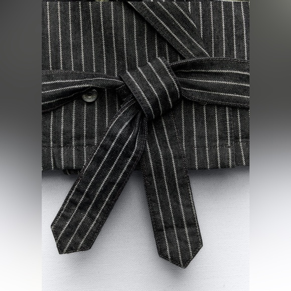 ✨SALE✨ ZARA OVERSIZED STRIPED CROP DENIM TRENCH ✨SALE✨ - Picture 8 of 9